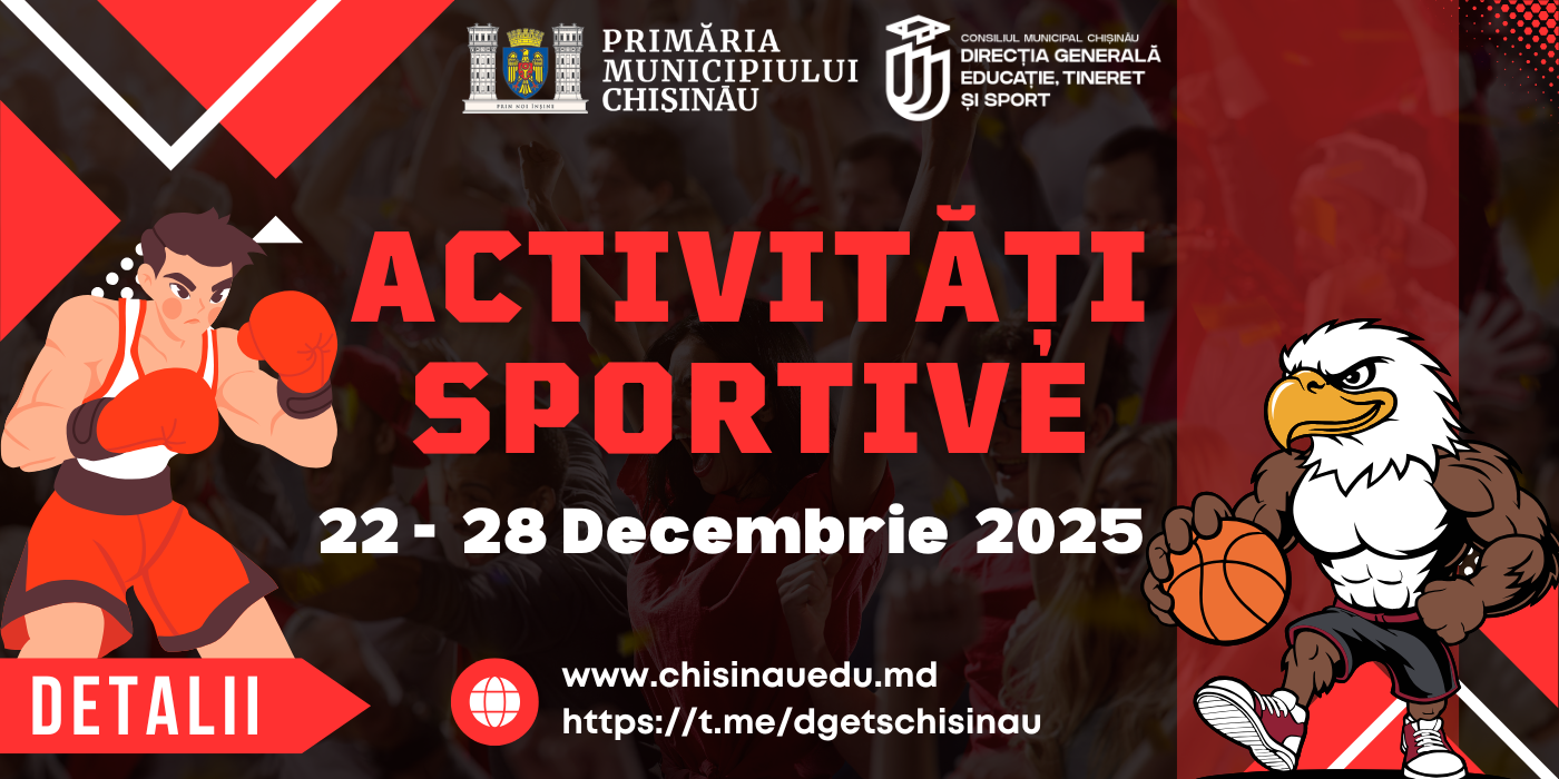 Activități sportive în municipiul Chișinău 22 – 28 decembrie 2025