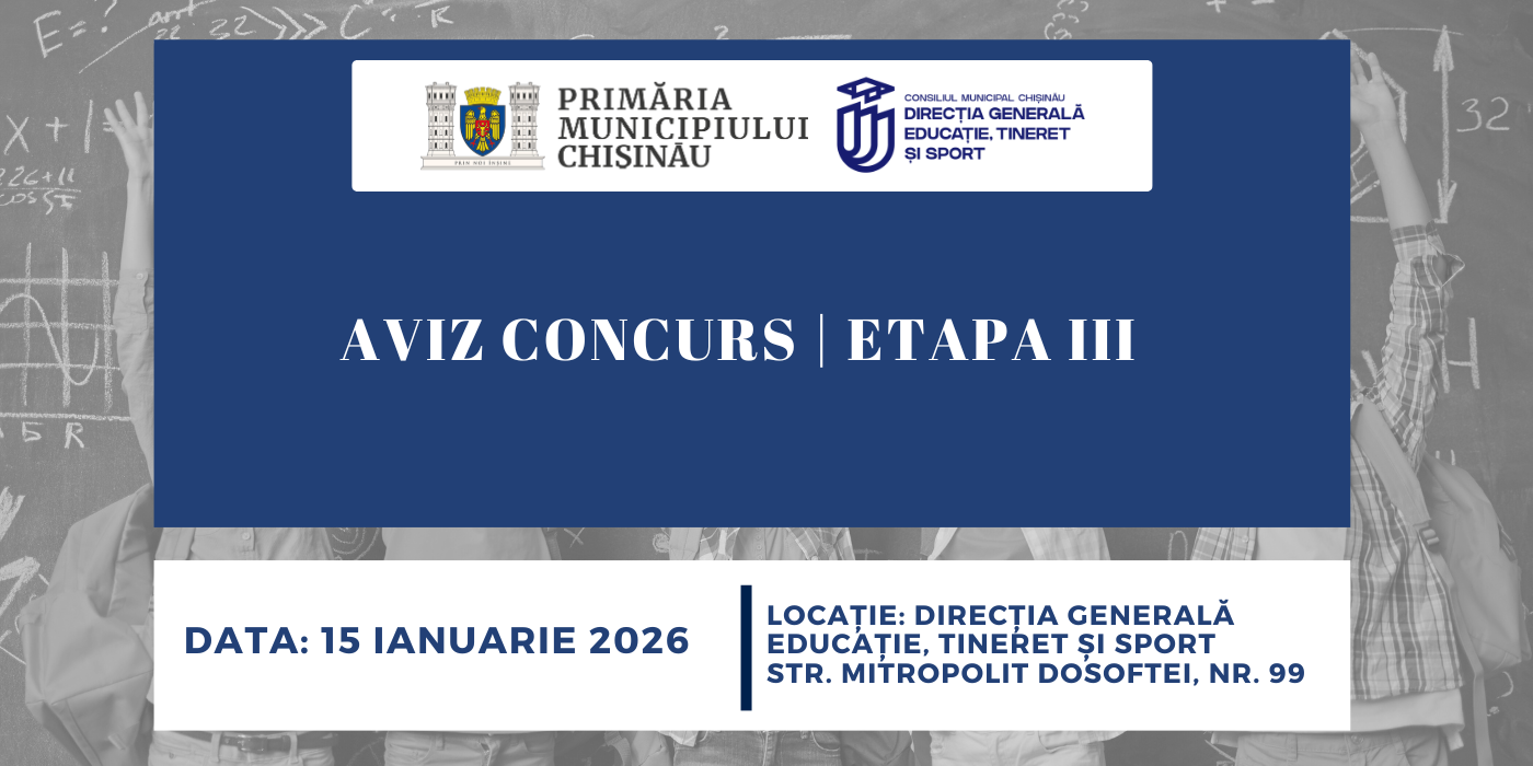 AVIZ CONCURS - ETAPA III (15 ianuarie 2026 )
