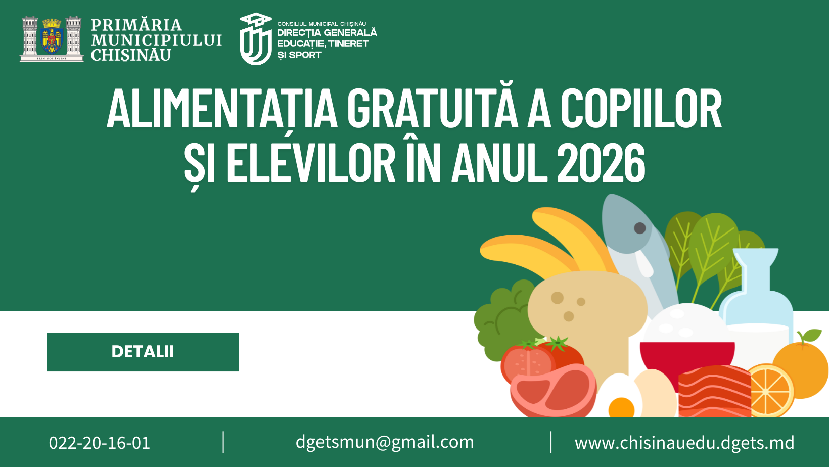 Alimentația gratuită a copiilor și elevilor în anul 2026
