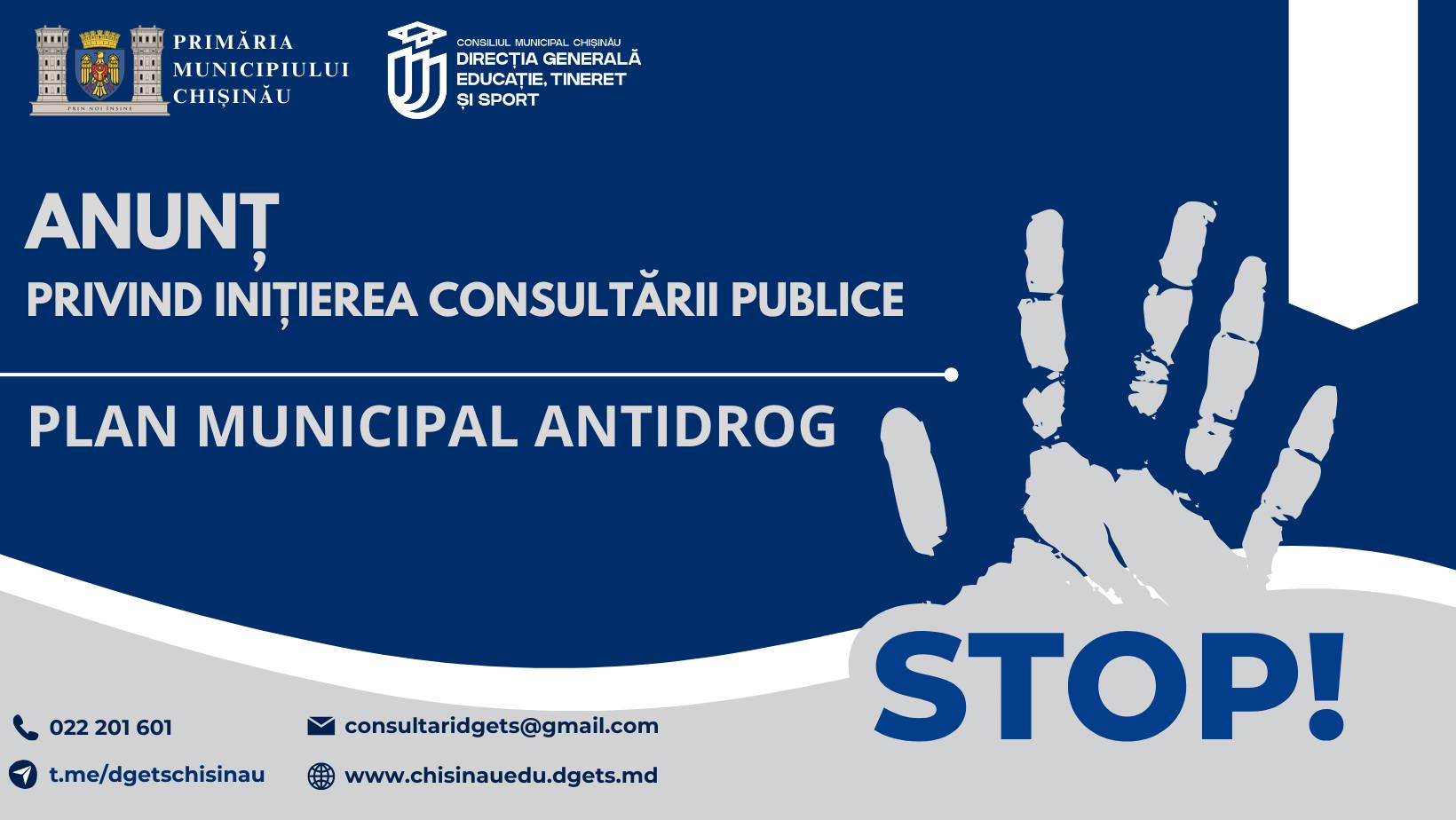 Consultări publice pentru elaborarea Planului municipal de prevenție a consumului de droguri și alte substanțe nocive